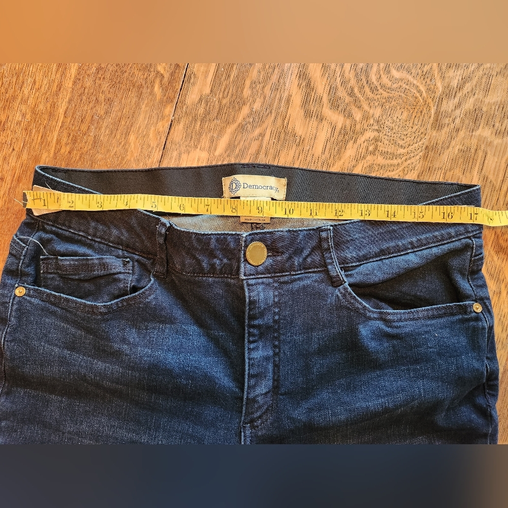 Democracy "Ab Solution" Bootcut Jeans Size 16 Mid Rise Dark Wash Stretch Denim - Picture 5 of 7